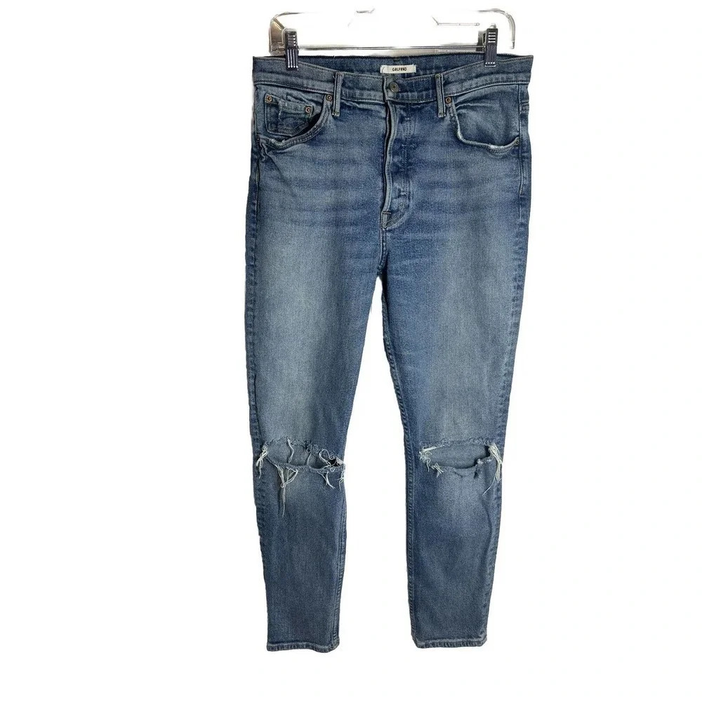 GRLFRND Karolina Distressed Button Fly What Is Life High Rise Skinny Jeans Sz 31